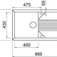 Elleci Tekno 400 Lavello montato su piano Rettangolare Metaltek 3