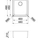 Elleci LIC405SACUN lavello Acciaio inossidabile 3