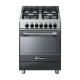 Tecnogas PT667BS cucina Elettrico Gas Nero, Acciaio inox A 2