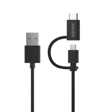 Kanex K181-1122-BK4F cavo USB USB 2.0 1,2 m USB A USB C/Micro-USB B Nero