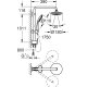 GROHE Vitalio sistema di doccia 2 testina/e Cromo 3