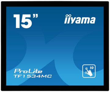 iiyama ProLite TF1534MC-B1X Monitor PC 38,1 cm (15") 1024 x 768 Pixel LED Touch screen Multi utente Nero