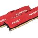 HyperX FURY Red 8GB 1600MHz DDR3 memoria 2 x 4 GB 2