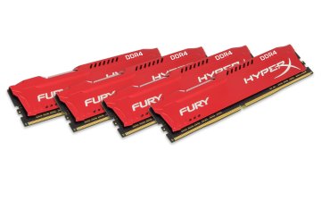 HyperX FURY Red 32GB DDR4 2400MHz Kit memoria 4 x 8 GB