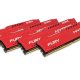 HyperX FURY Red 32GB DDR4 2400MHz Kit memoria 4 x 8 GB 2