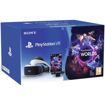 Sony PlayStation VR + PS Camera v2 + VR Worlds Occhiali immersivi FPV 610 g Nero, Bianco