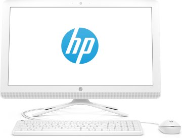 HP 24 -e010nl Intel® Core™ i3 i3-7100U 60,5 cm (23.8") 1920 x 1080 Pixel PC All-in-one 8 GB DDR4-SDRAM 1 TB HDD NVIDIA® GeForce® 920MX Windows 10 Home Wi-Fi 5 (802.11ac) Bianco