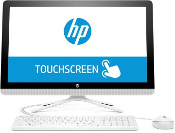 HP 24 -e016nl AMD A9 A9-9400 60,5 cm (23.8") 1920 x 1080 Pixel Touch screen PC All-in-one 8 GB DDR4-SDRAM 1 TB HDD Windows 10 Home Wi-Fi 5 (802.11ac) Bianco
