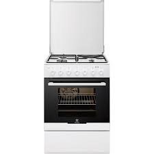 Electrolux EKM60308OW Cucina Elettrico Gas Nero, Bianco A