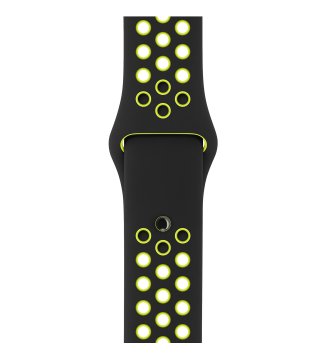 Apple Cinturino Nike Sport nero/Volt (42 mm)