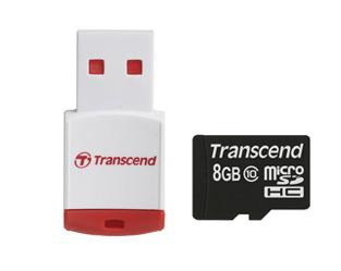 Transcend TS8GUSDHC10-P3 memoria flash 8 GB MicroSDHC Classe 10