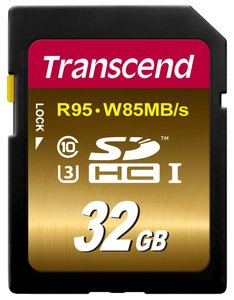 Transcend 32GB, SDHC UHS-I (U3) Classe 10