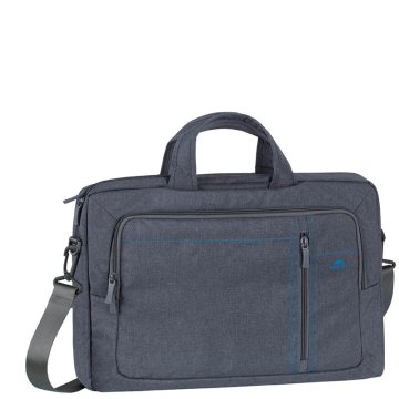 Rivacase 7530 grey Laptop Canvas bag 15.6 / 6 39,6 cm (15.6") Valigetta ventiquattrore Grigio talpa