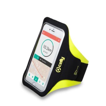 Celly ARMBANDXLYL custodia per cellulare 12,7 cm (5") Fascia da braccio Nero, Giallo