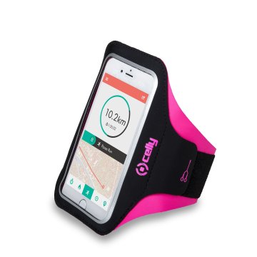 Celly ARMBANDXLPK custodia per cellulare 12,7 cm (5") Fascia da braccio Nero, Rosa