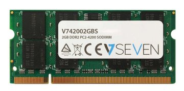 V7 2GB DDR2 PC2-4200 533Mhz SO DIMM Notebook Módulo de memoria - V742002GBS