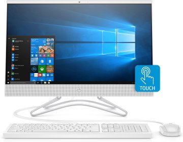 HP 24 -f0001nl Intel® Core™ i3 i3-8130U 60,5 cm (23.8") 1920 x 1080 Pixel PC All-in-one 4 GB DDR4-SDRAM 1 TB HDD Windows 10 Home Wi-Fi 5 (802.11ac) Bianco
