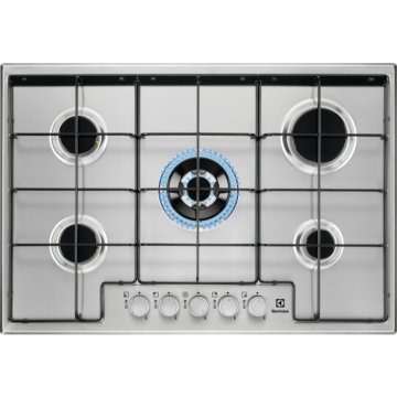 Electrolux EGS7534X Acciaio inox Da incasso 75 cm Gas 5 Fornello(i)