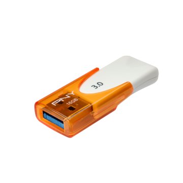 PNY Attaché 4 3.0 16GB unità flash USB USB tipo A 3.2 Gen 1 (3.1 Gen 1) Arancione, Bianco