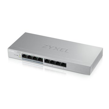 Zyxel GS1200-8HP-EU switch di rete Gestito L2 Gigabit Ethernet (10/100/1000) Supporto Power over Ethernet (PoE) Grigio