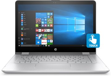 HP Pavilion x360 14-ba035nl Intel® Core™ i3 i3-7100U Ibrido (2 in 1) 35,6 cm (14") Touch screen Full HD 8 GB DDR4-SDRAM 256 GB SSD Windows 10 Home Argento