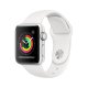 Apple Watch Series 3 GPS, 38mm in alluminio argento con cinturino Sport Bianco 2