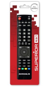 Superior Electronics Superior Slim telecomando DVD/Blu-ray, Media player, Proiettore, SAT, Altoparlante Soundbar, TV Pulsanti