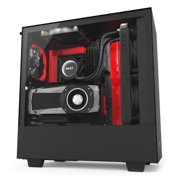 NZXT H500i Midi Tower Nero, Rosso