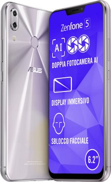 ASUS ZenFone 5 ZE620KL-1H010EU 15,8 cm (6.2") Doppia SIM Android 8.1 4G USB tipo-C 4 GB 64 GB 3300 mAh Argento