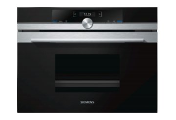 Siemens iQ700 CD634GAS0 forno a vapore Piccola Nero, Acciaio inox Pulsanti, Manopola, Touch