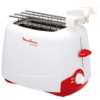 Moulinex TT1200 tostapane 10 2 fetta/e 550 W Rosso, Bianco