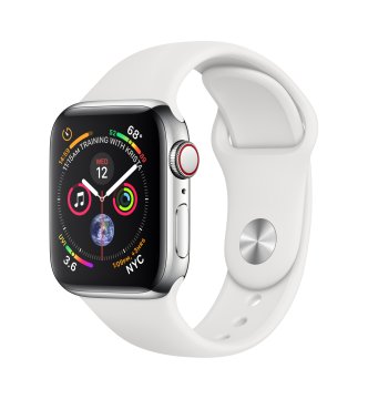 Apple Watch Series 4 OLED 40 mm Digitale 324 x 394 Pixel Touch screen 4G Acciaio inox Wi-Fi GPS (satellitare)