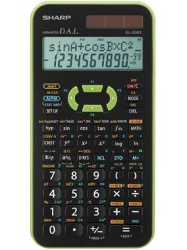 Sharp EL506XGR - VERDE calcolatrice Tasca Calcolatrice scientifica Nero, Verde