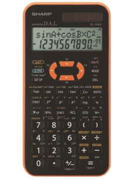 Sharp EL-506X calcolatrice Tasca Calcolatrice scientifica Nero, Arancione