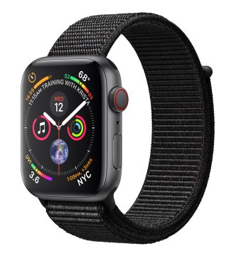 Apple Watch Series 4 OLED 44 mm Digitale 368 x 448 Pixel Touch screen 4G Grigio Wi-Fi GPS (satellitare)
