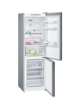 Siemens iQ300 KG36NVI4A frigorifero con congelatore Libera installazione 324 L Argento, Acciaio inossidabile