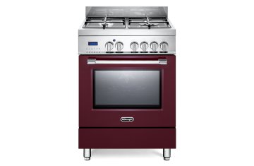 De’Longhi PRO 66 MR cucina Elettrico Gas Rosso, Stainless steel A