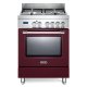 De’Longhi PRO 66 MR cucina Elettrico Gas Rosso, Stainless steel A 2