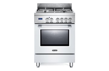 De’Longhi PRO 66 MW cucina Elettrico Gas Stainless steel, Bianco A