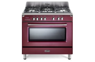 De’Longhi MEM 965 RX cucina Elettrico Gas Borgogna, Acciaio inox A