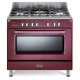 De’Longhi MEM 965 RX cucina Elettrico Gas Borgogna, Acciaio inox A 2