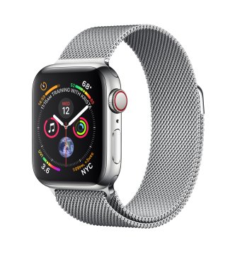 Apple Watch Series 4 OLED 40 mm Digitale 324 x 394 Pixel Touch screen 4G Acciaio inossidabile Wi-Fi GPS (satellitare)
