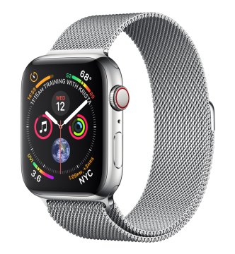 Apple Watch Series 4 OLED 44 mm Digitale 368 x 448 Pixel Touch screen 4G Stainless steel Wi-Fi GPS (satellitare)