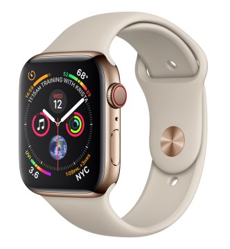 Apple Watch Series 4 OLED 44 mm Digitale 368 x 448 Pixel Touch screen 4G Oro Wi-Fi GPS (satellitare)