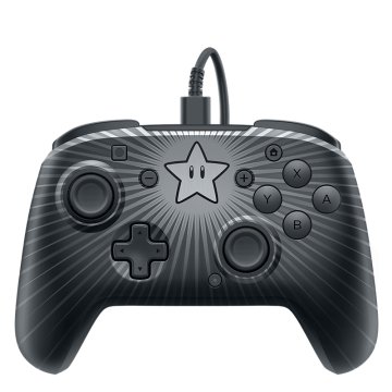 PDP Faceoff Wired Pro Controller- Star Mario Nero, Grigio Gamepad Analogico/Digitale Nintendo Switch