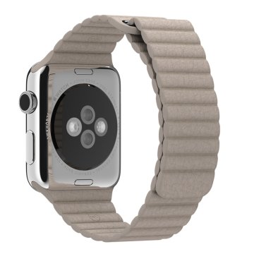 Apple MJ4Y2ZM/A accessorio indossabile intelligente Band Grigio Pelle