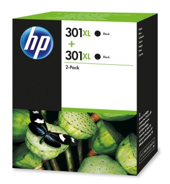 HP Confezione da 2 cartucce di inchiostro nero originali ad alta capacità 301XL