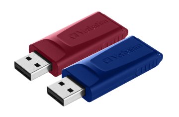 Verbatim Slider - Memoria USB - 2x32 GB, Blu, Rosso