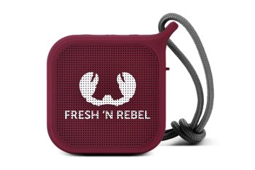 Fresh 'n Rebel Rockbox Pebble 1RB0500RU - Altoparlante portatile Bluetooth splashproof, rosso rubino