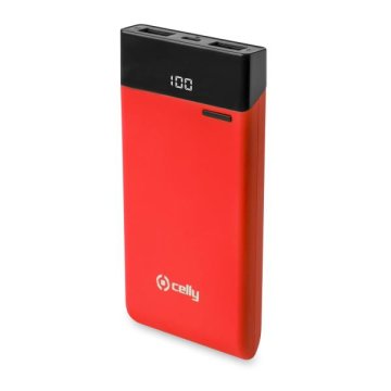 Celly PBPOP5000RD batteria portatile Ioni di Litio 5000 mAh Nero, Rosso